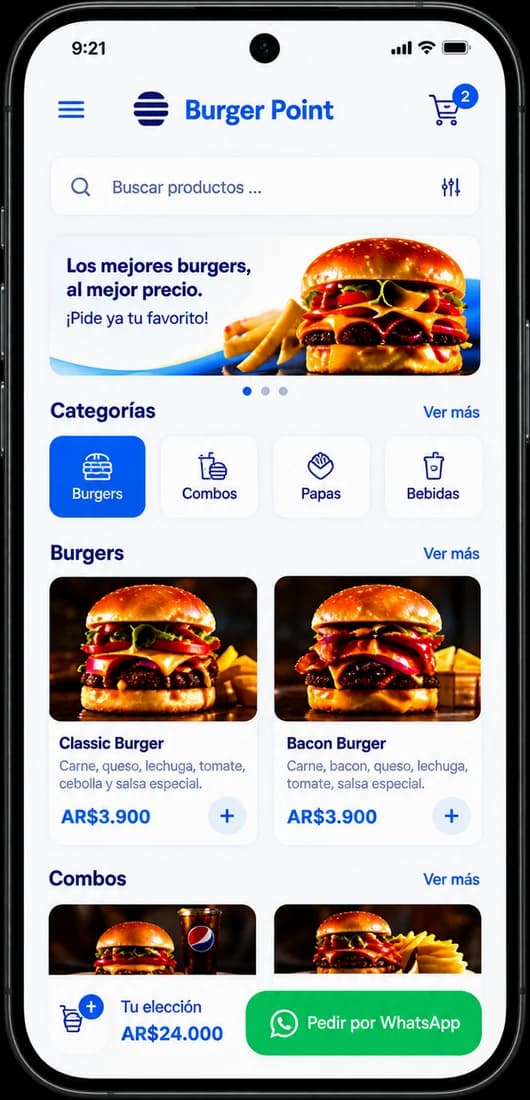 La tienda de un comercio Fly en el teléfono